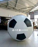 黑龙江制作出号称“世界最大”的足球 正在申报吉尼斯