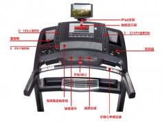爱康跑步机家用触摸彩屏静音折叠虚拟实景健身器材20716