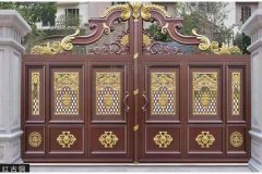 天津地区免费测量安装天津铝艺庭院门，铝艺大门护栏